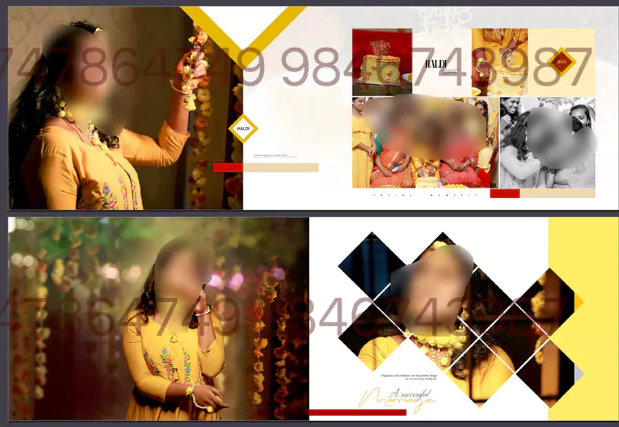 haldi wedding album design