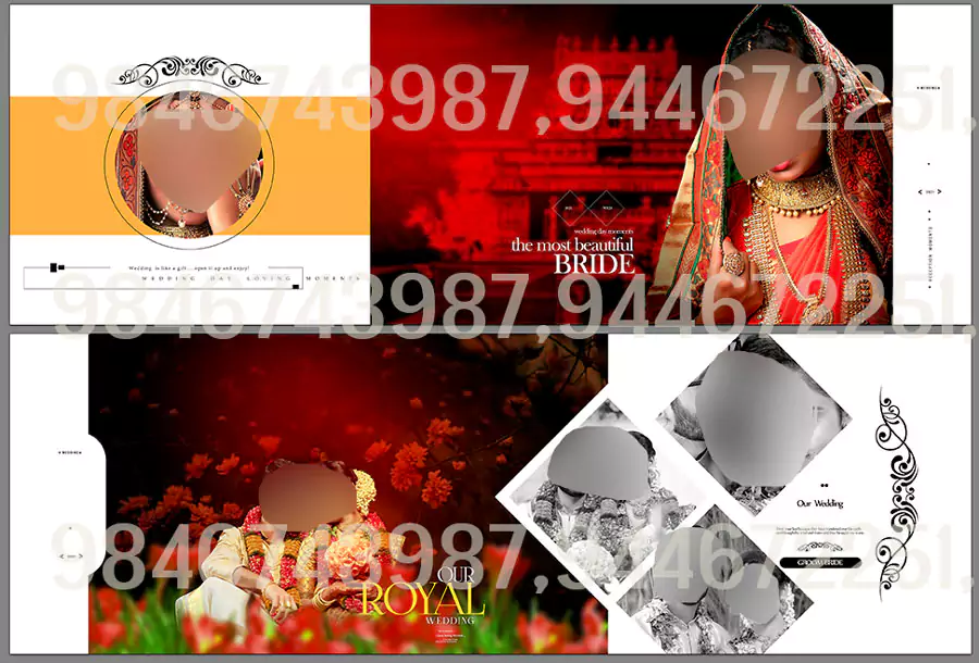 Indian Album Design PSD 12x36 Templates Collection