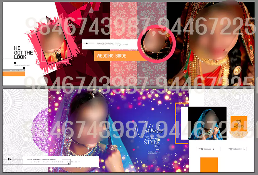 Indian Album Design PSD 12x36 Templates Collection