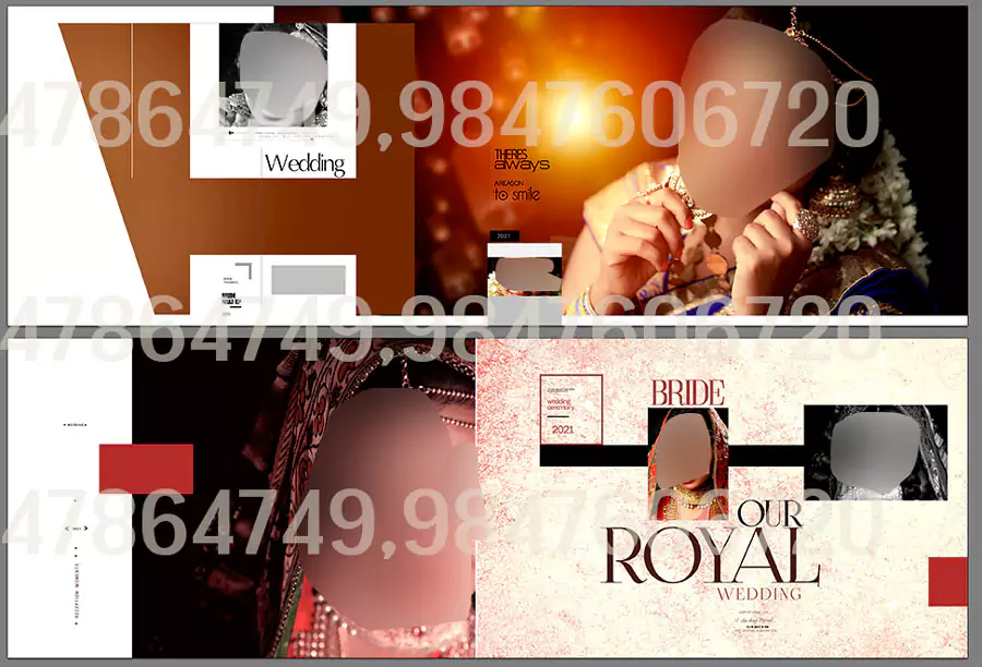 Indian Album Design PSD 12x36 Templates Collection