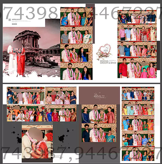 Indian Wedding Album Design 12X30