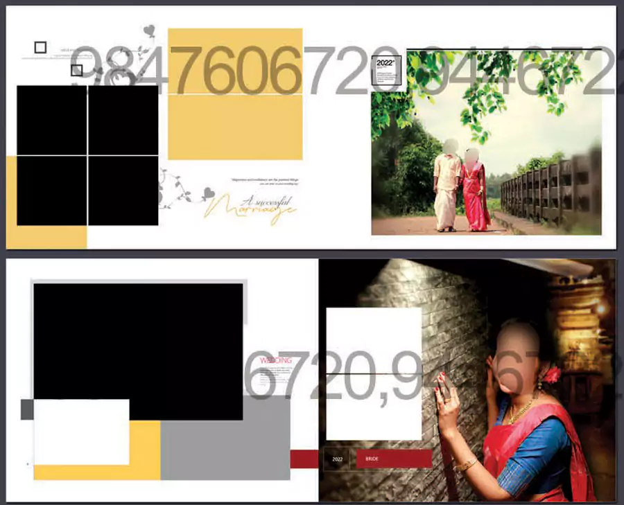 Indian Wedding Album Design PSD Templates 2022