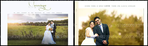 15 x 24 wedding album design PSD 