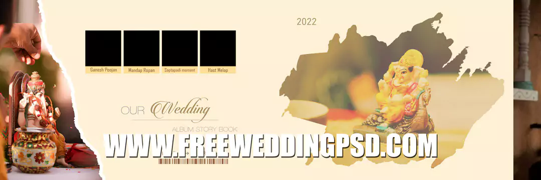 12x36 wedding vidhi album design psd 2022