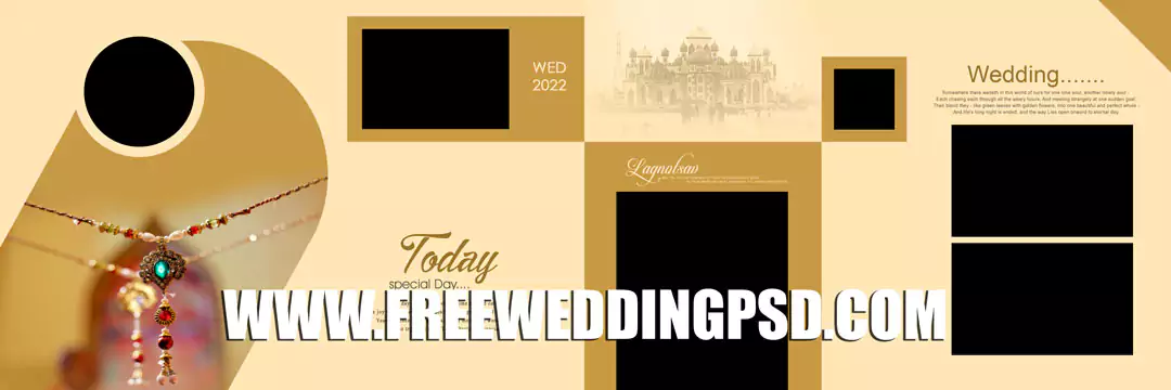 12x36 wedding vidhi album design psd 2022