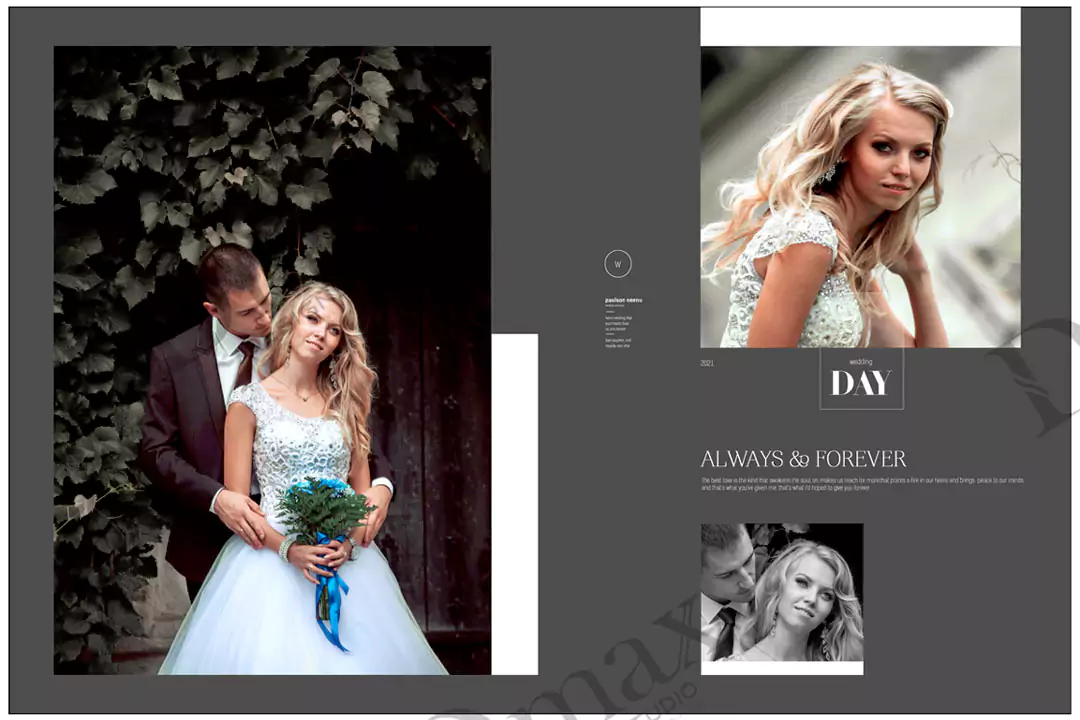 16x24 wedding portrait album design