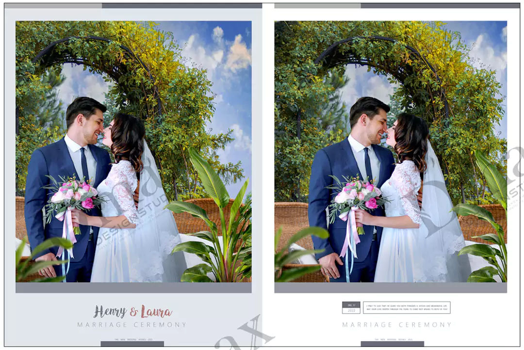 16x24 wedding portrait album design