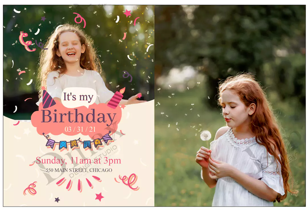 Birthday Album Design PSD Free Download 16x24