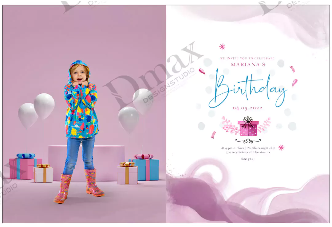 Birthday Album Design PSD Free Download 16x24