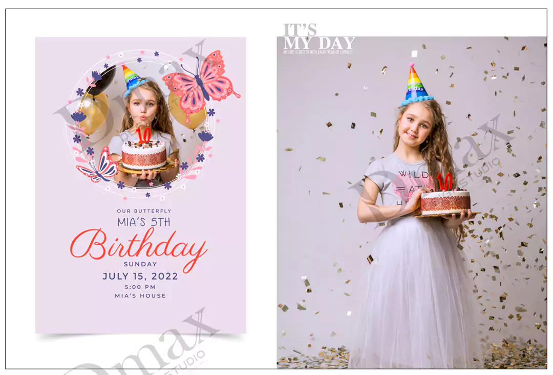 Birthday Album Design PSD Free Download 16x24