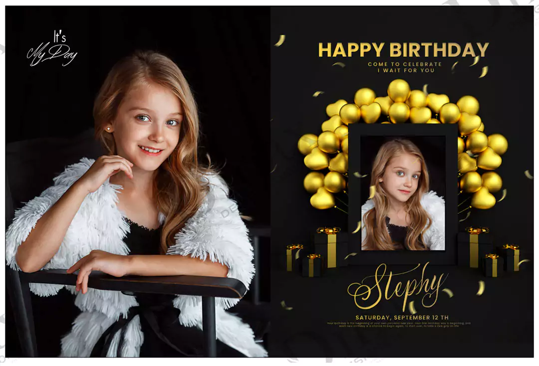 Birthday Album Design PSD Free Download 16x24