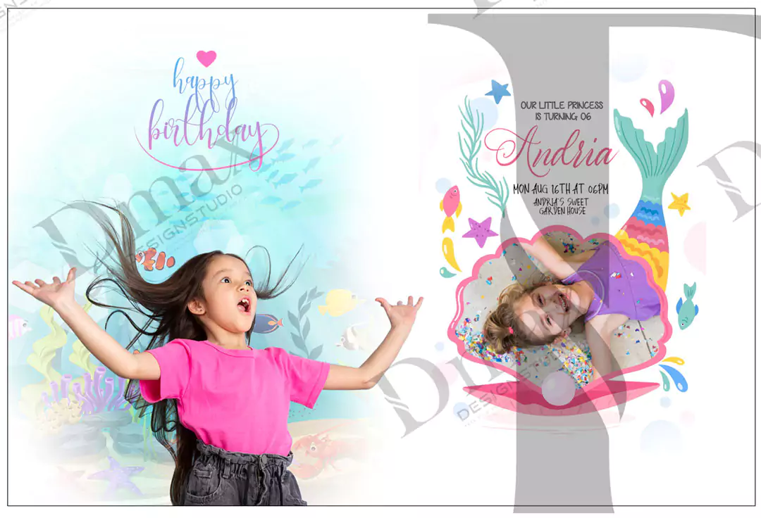 Birthday Album Design PSD Free Download 16x24