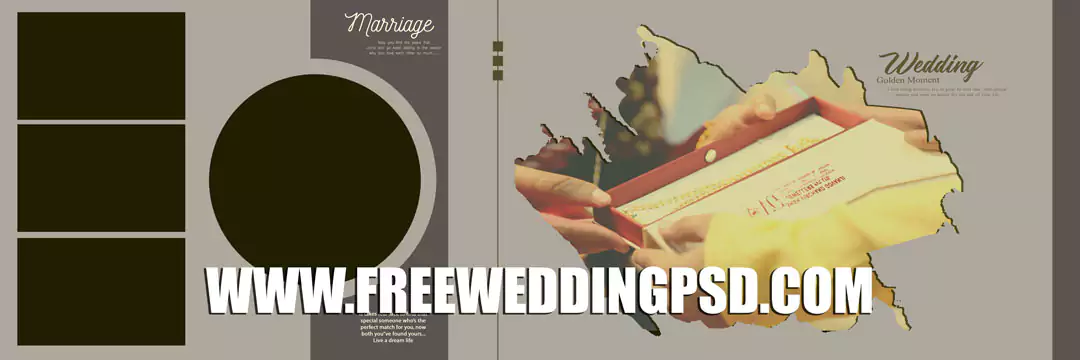 ring ceremony album design psd