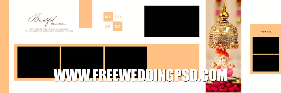 ring ceremony album design psd