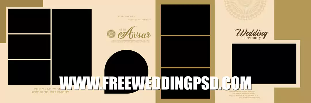 ring ceremony album design psd