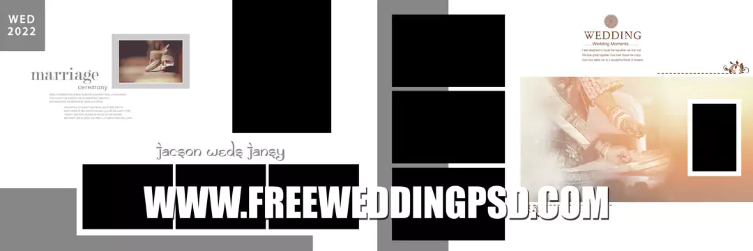 ring ceremony album design psd