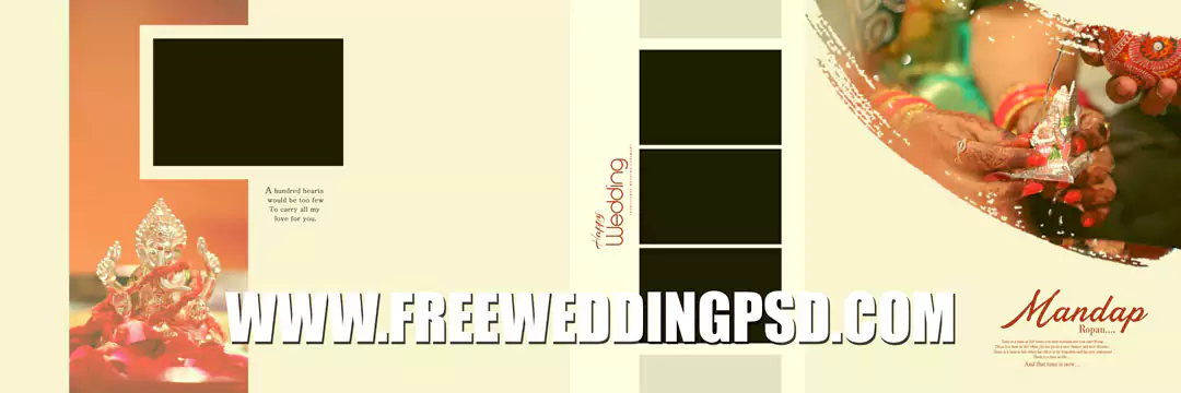 ring ceremony album design psd