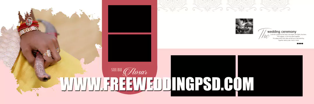 ring ceremony album design psd