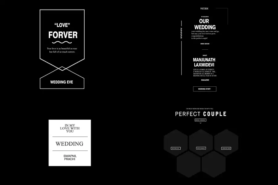 Wedding Fonts and letters Perfect for wedding album design