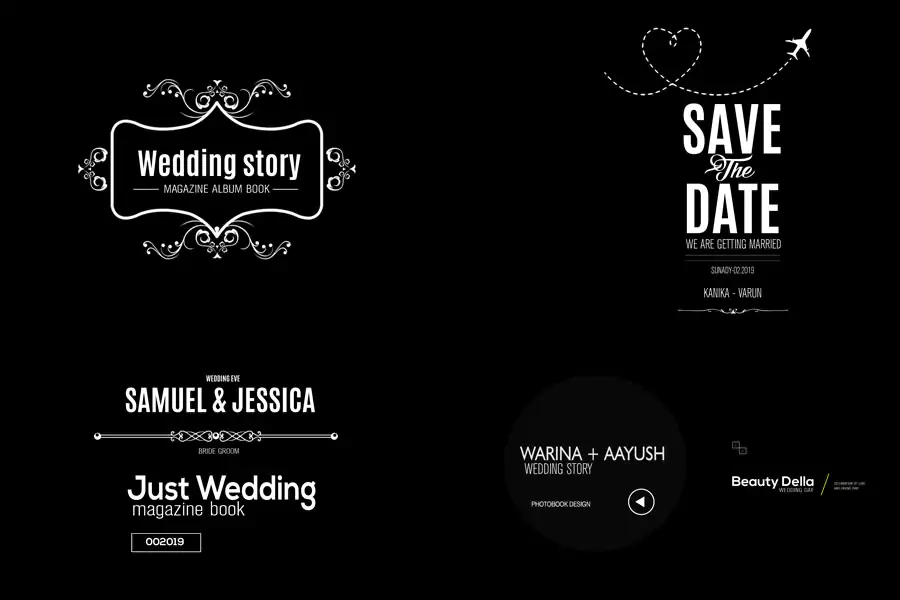 Wedding Fonts and letters Perfect for wedding album design