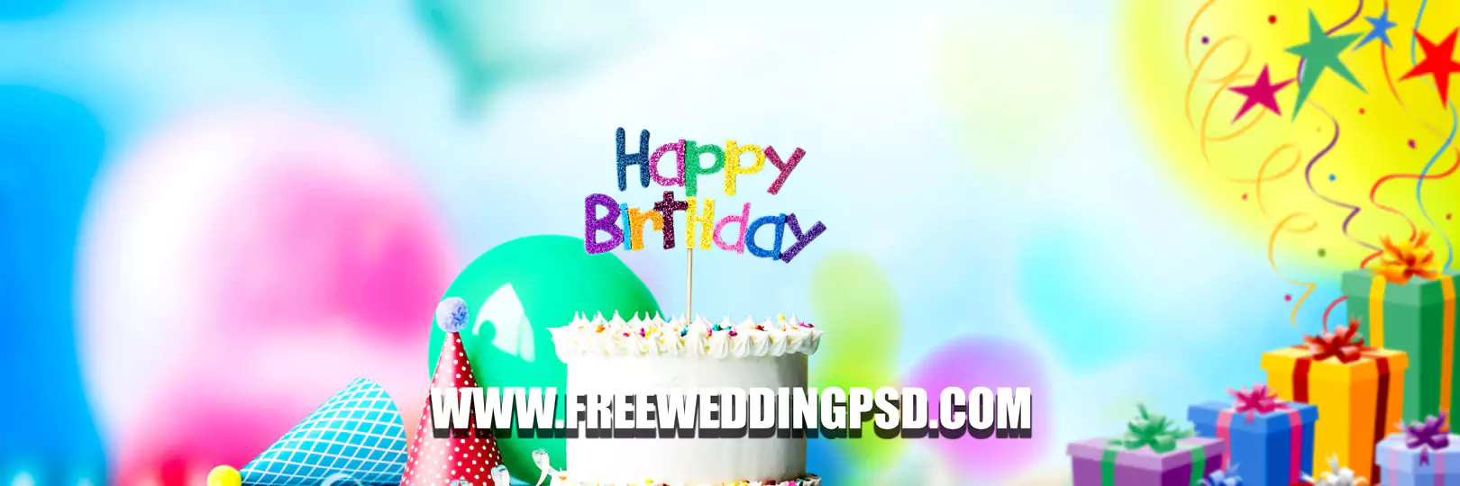 happy birthday psd background 12x36