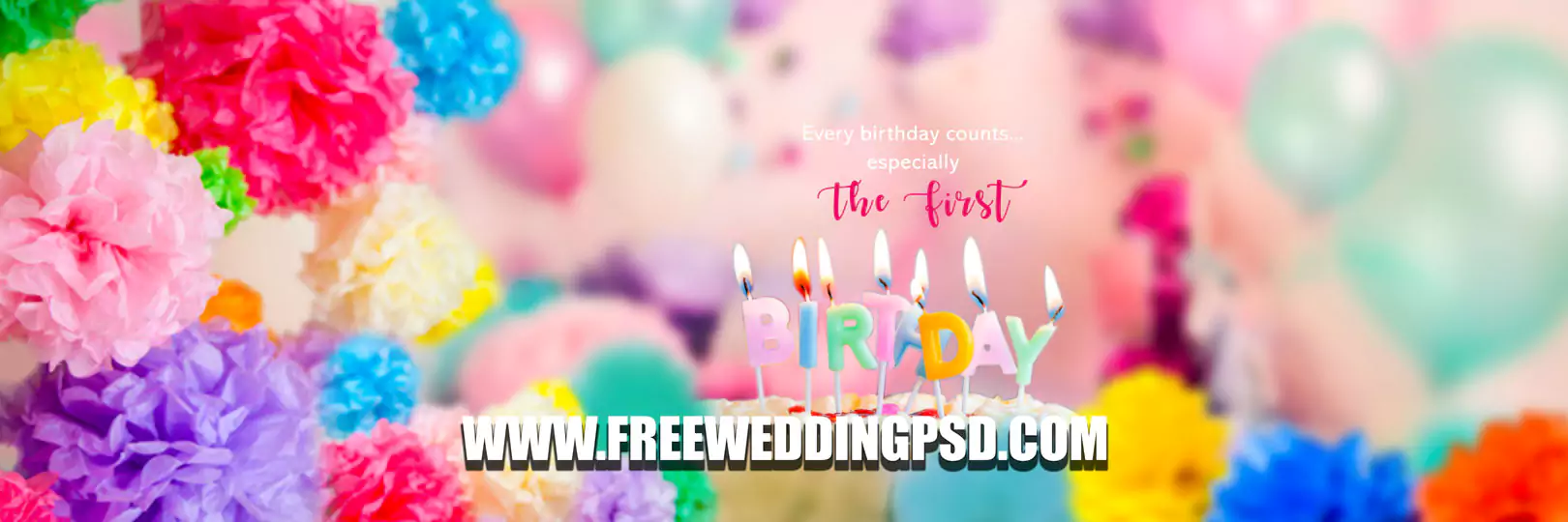 happy birthday psd background 12x36