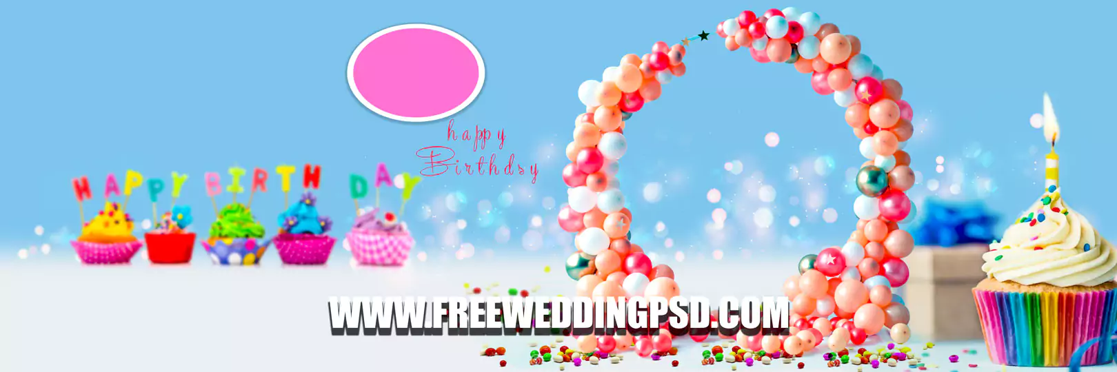 happy birthday psd background 12x36