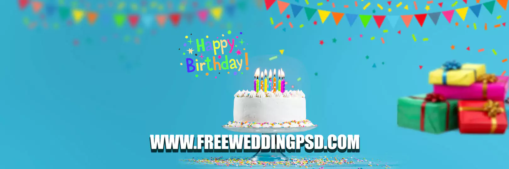 happy birthday psd background 12x36