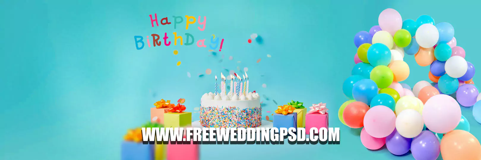happy birthday psd background 12x36
