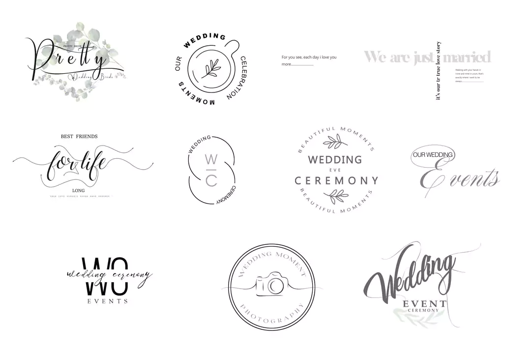 wedding-bridal-groom Fonts and letters Perfect for album design