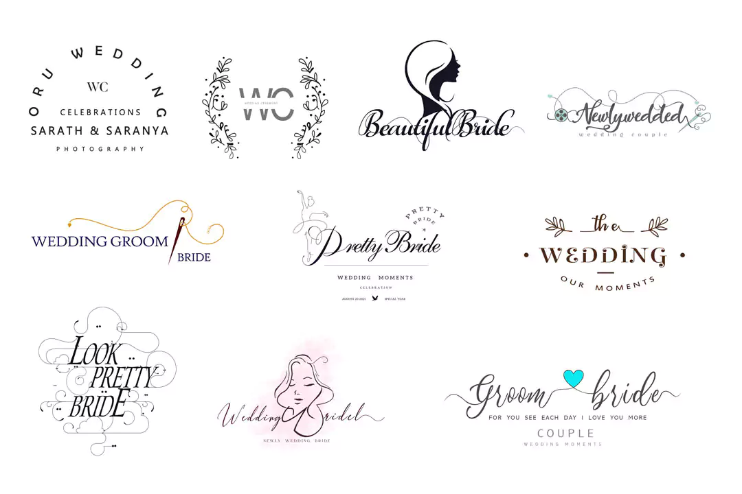 wedding-bridal-groom Fonts and letters Perfect for album design