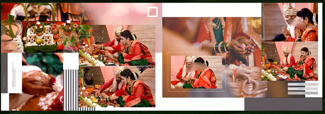 wedding ceremony album PSD design