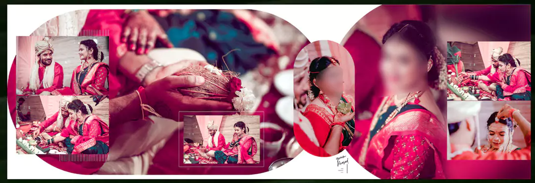 wedding ceremony album PSD design