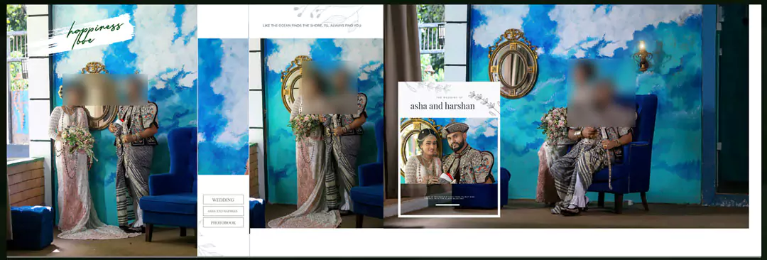 outdoor bridal photoshoot albums psd design