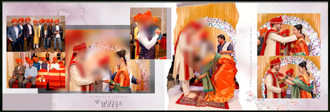 wedding album psd design 8 to 10 photos sheet