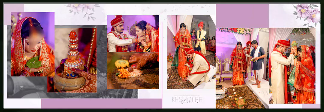 wedding album psd design 8 to 10 photos sheet