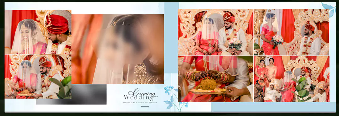 wedding ceremony album PSD design