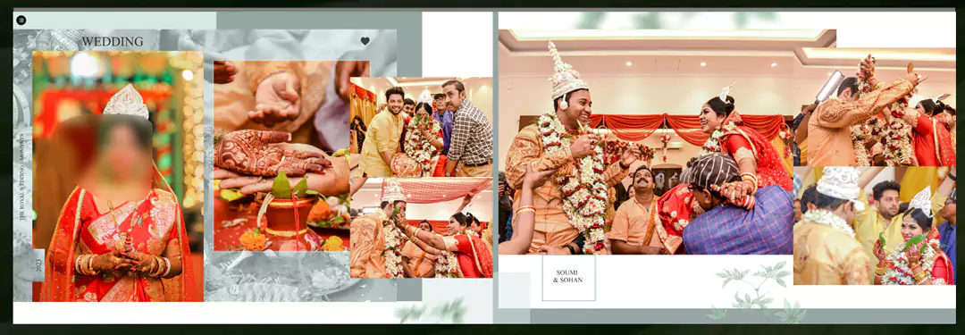 wedding ceremony album PSD design