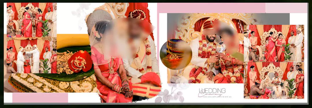 wedding ceremony album PSD design