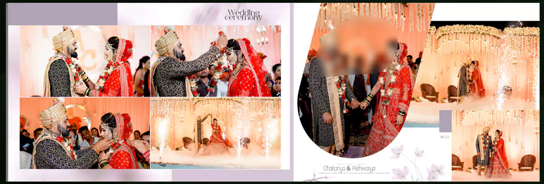 wedding ceremony album PSD design