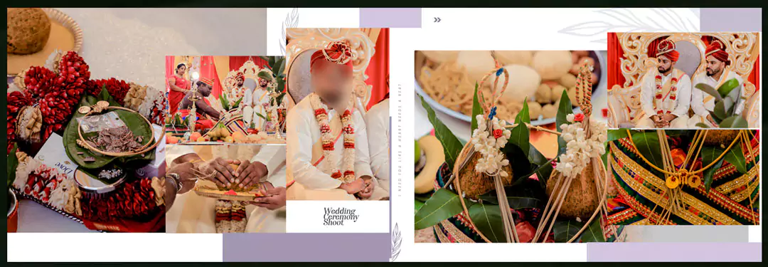 wedding ceremony album PSD design