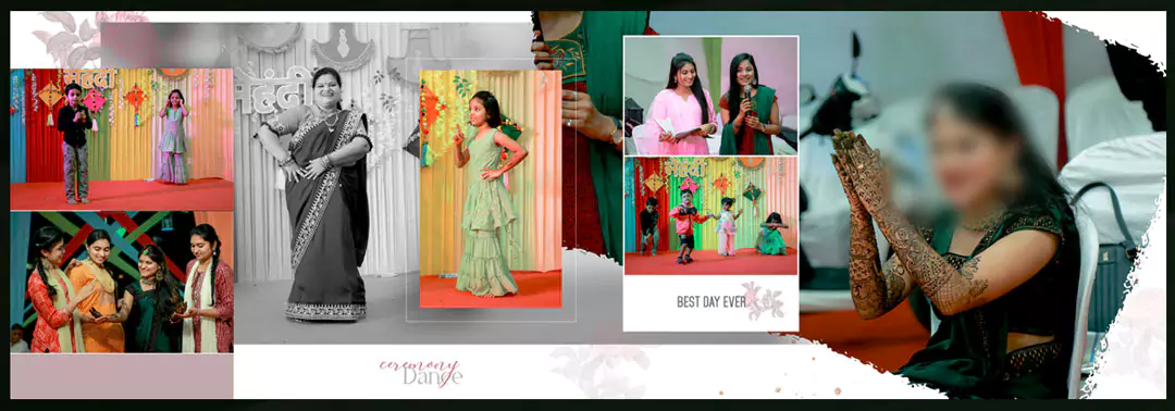 wedding ceremony album design psd