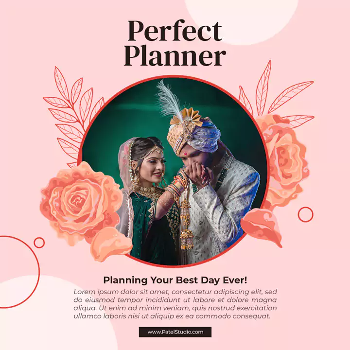 wedding planner banner design PSD template