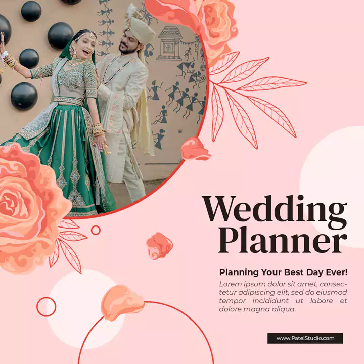 wedding planner banner design PSD template