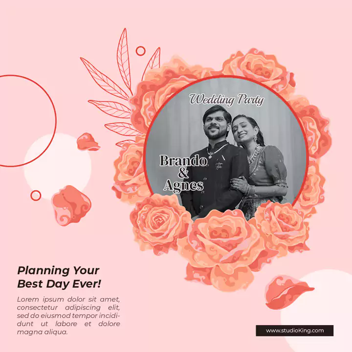 wedding planner banner design PSD template