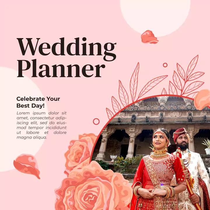 wedding planner banner design PSD template