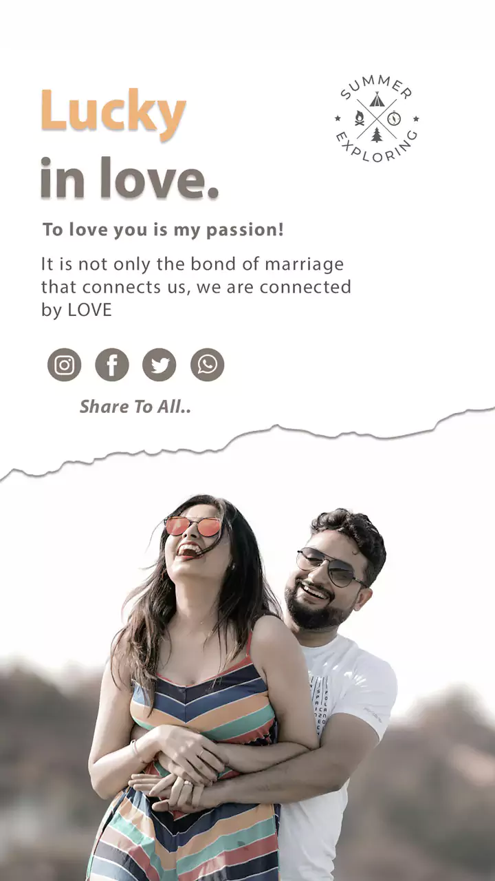 wedding social media PSD template