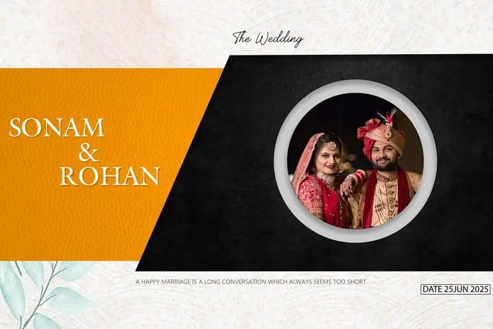 wedding album cover pad psd