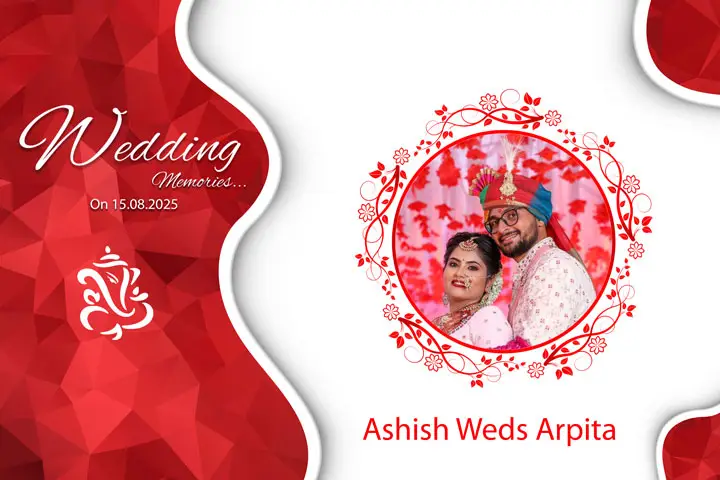 indian traditional wedding album cover design