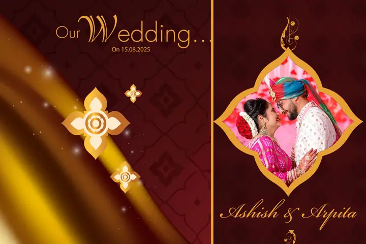 indian traditional wedding album cover design